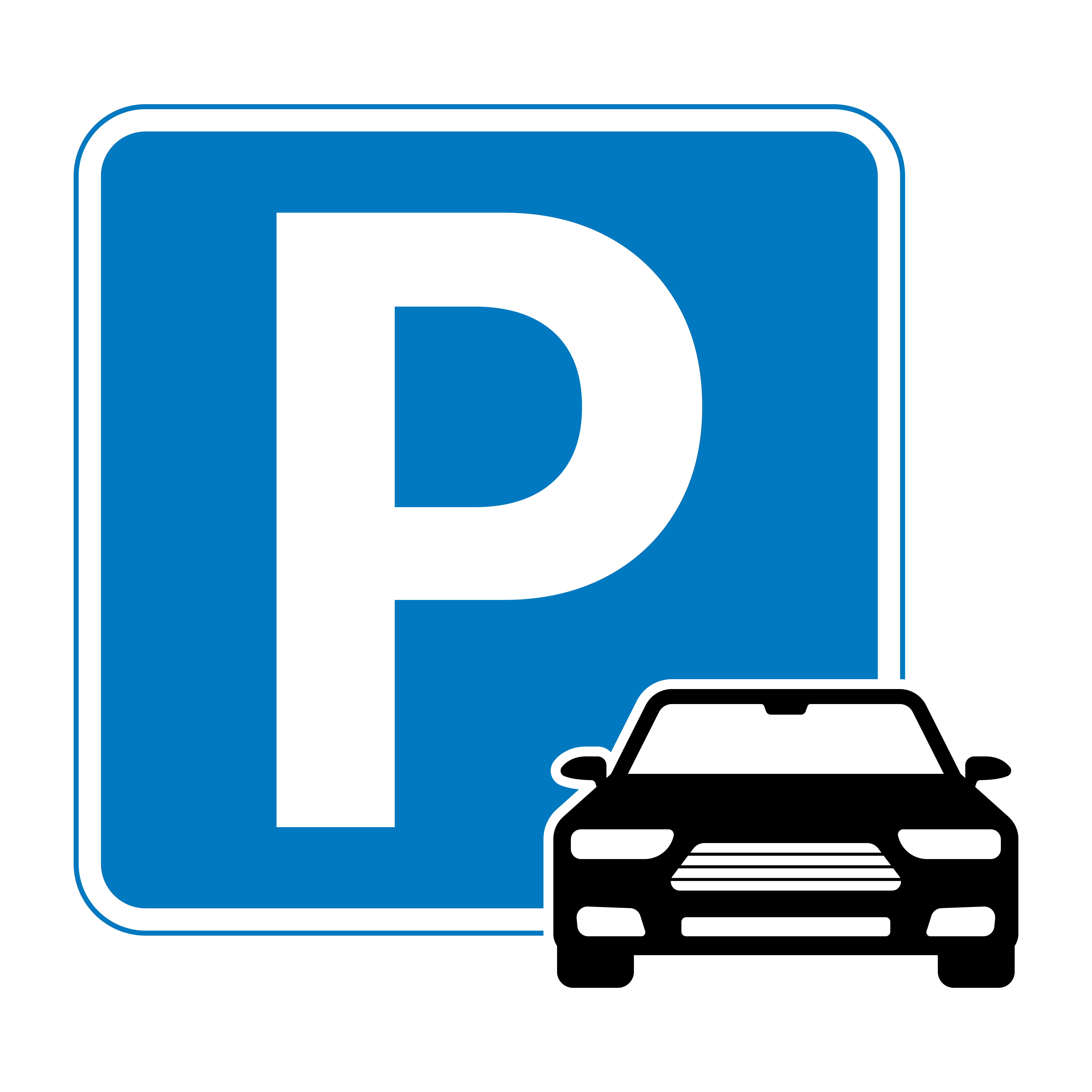Parking Sign Flat Style