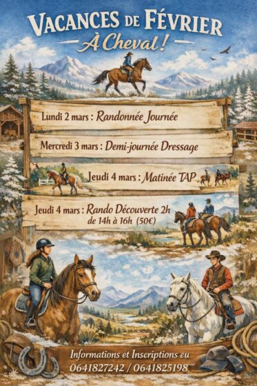 Vacances de février à cheval!