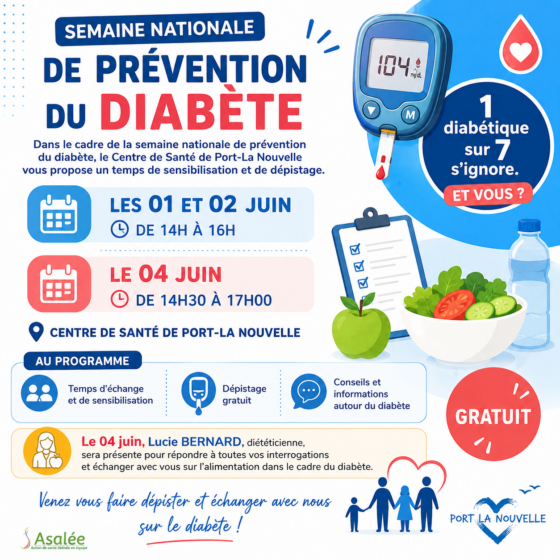 SEMAINE NATIONALE DE PRÉVENTION DU DIABÈTE